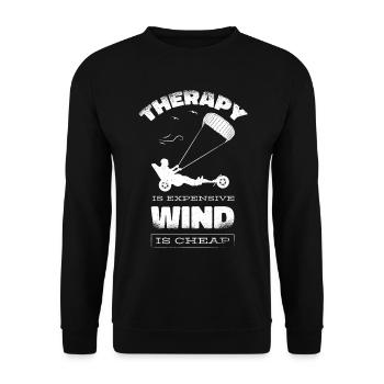 Strand-Kite Windracer Land-Kite Kite-Strandsegler - Unisex Pullover - Schwarz - Vorne - Alina (178cm) & Michal (187cm)