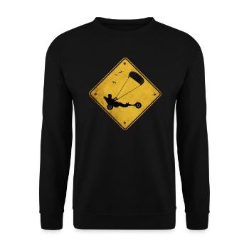 Beach Kite Windracer Land Kite Kite Beach Sailor - Sweat-shirt Unisexe - noir - Devant - Alina (178cm) & Michal (187cm)