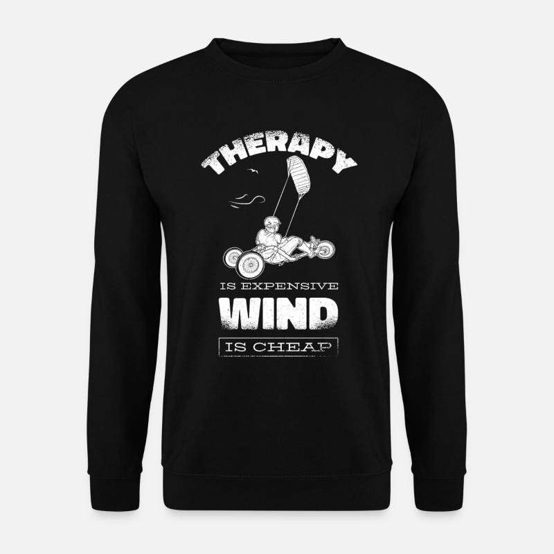 Strand-Kite Windracer Land-Kite Kite-Strandsegler - Unisex Pullover - Schwarz