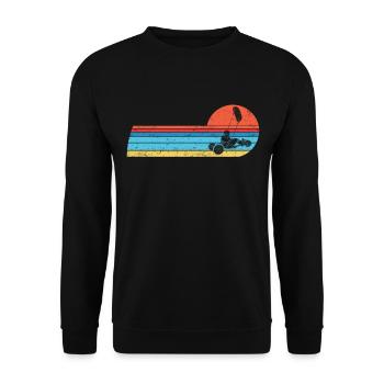 Strand-Kite Windracer Land-Kite Kite-Strandsegler - Unisex Pullover - Schwarz - Vorne - Alina (178cm) & Michal (187cm)