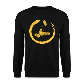 Strand-Kite Windracer Land-Kite Kite-Strandsegler - Unisex Pullover - Schwarz - Vorne - Alina (178cm) & Michal (187cm)