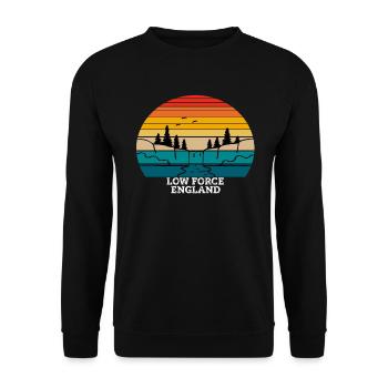 Low Force England - Unisex Pullover - Schwarz - Vorne - Alina (178cm) & Michal (187cm)