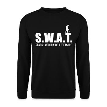 Détecteur de métaux SWAT-TREASURE - Sweat-shirt Unisexe - noir - Devant - Alina (178cm) & Michal (187cm)