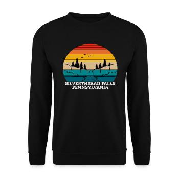 Silverthread Falls Pennsylvania - Unisex Sweatshirt - black - Front - Alina (178cm) & Michal (187cm)