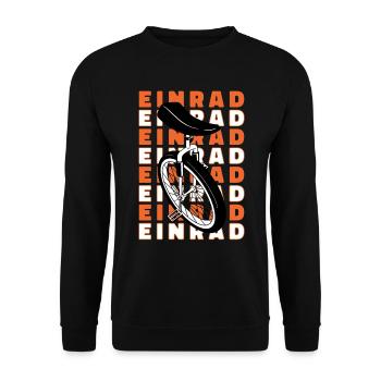 Unicycle Unicyclist Unicycle Unicycle - Unisex Sweatshirt - black - Front - Alina (178cm) & Michal (187cm)