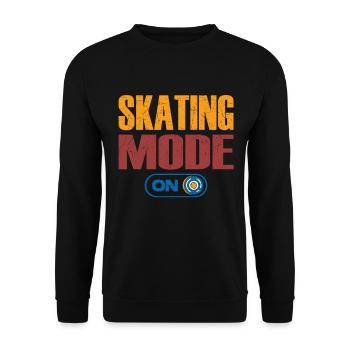 Retro Skating Modus On Girls Boys Skateboarder - Unisex Pullover - Schwarz - Vorne - Alina (178cm) & Michal (187cm)