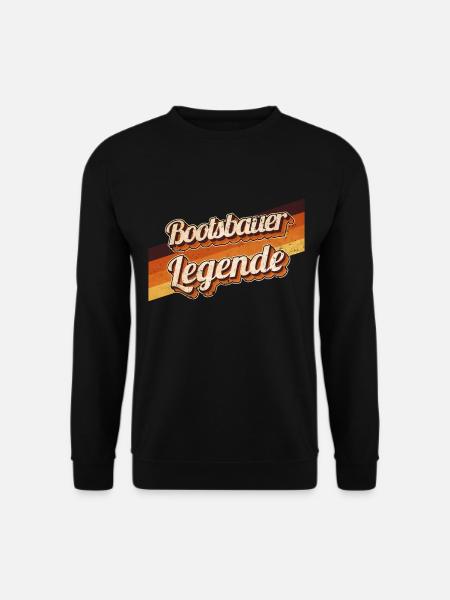 Schiffbauer Geburtstag als Legende geboren - Unisex Pullover - Schwarz
