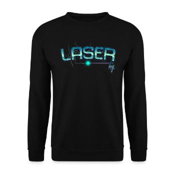 Laser-tag SPIEL Game Gamer Geburtstag Lasertag - Unisex Pullover - Schwarz - Vorne - Alina (178cm) & Michal (187cm)