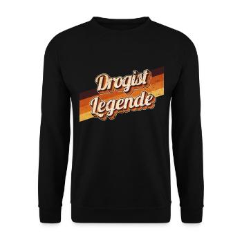 Apotheker Geburtstag als Legende geboren Drogist - Unisex Pullover - Schwarz - Vorne - Alina (178cm) & Michal (187cm)