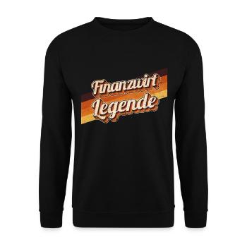 Finanzamt Geburtstag als Legende geboren - Unisex Pullover - Schwarz - Vorne - Alina (178cm) & Michal (187cm)