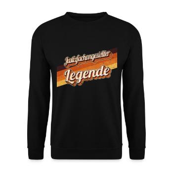 Vintage Geburtstag Legende geboren - Unisex Pullover - Schwarz - Vorne - Alina (178cm) & Michal (187cm)