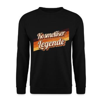 Maskenbildner Geburtstag als Legende geboren - Unisex Pullover - Schwarz - Vorne - Alina (178cm) & Michal (187cm)