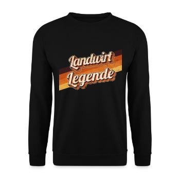 Bauern Geburtstag als Legende geboren Landwirt - Unisex Pullover - Schwarz - Vorne - Alina (178cm) & Michal (187cm)