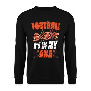 Joueur de football Rugby-ball C’est dans mon ADN américain - Sweat-shirt Unisexe - noir - Devant - Alina (178cm) & Michal (187cm)
