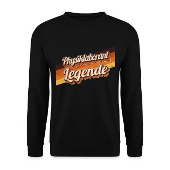 Laborant Geburtstag als Legende geboren - Unisex Pullover - Schwarz - Vorne - Alina (178cm) & Michal (187cm)