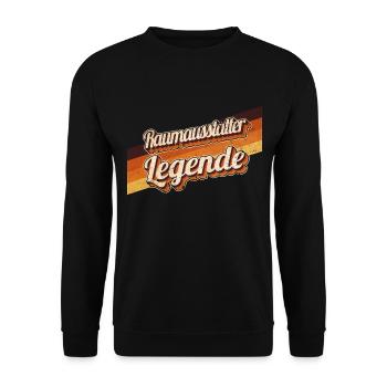 Dekorateur Geburtstag als Legende geboren - Unisex Pullover - Schwarz - Vorne - Alina (178cm) & Michal (187cm)