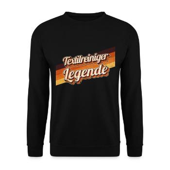Wäscherei Geburtstag als Legende geboren - Unisex Pullover - Schwarz - Vorne - Alina (178cm) & Michal (187cm)