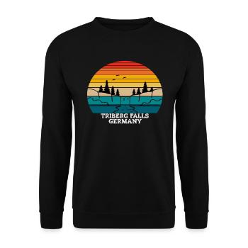 Triberg Falls Germany - Unisex Pullover - Schwarz - Vorne - Alina (178cm) & Michal (187cm)