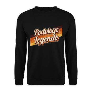 Fußpflege Geburtstag als Legende geboren Podologe - Unisex Pullover - Schwarz - Vorne - Alina (178cm) & Michal (187cm)