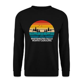 Whitewater Falls North Carolina - Unisex Sweatshirt - black - Front - Alina (178cm) & Michal (187cm)
