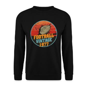 Joueur de football américain né en 1977 anniversaire - Sweat-shirt Unisexe - noir - Devant - Alina (178cm) & Michal (187cm)