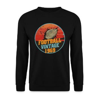 American football player born 1969 birthday - Unisex Sweatshirt - black - Front - Alina (178cm) & Michal (187cm)