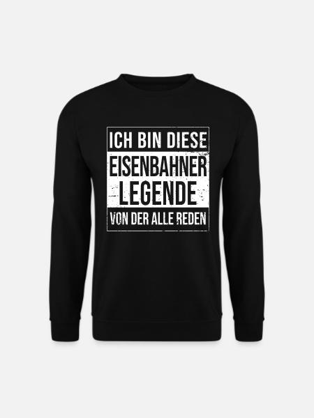 Lokführer Geburtstag geboren Legende Eisenbahner - Unisex Pullover - Schwarz