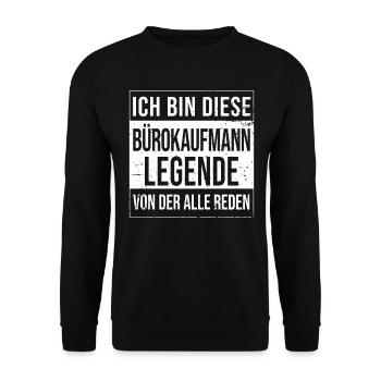 Angestellter Geburtstag geboren Legende - Unisex Pullover - Schwarz - Vorne - Alina (178cm) & Michal (187cm)