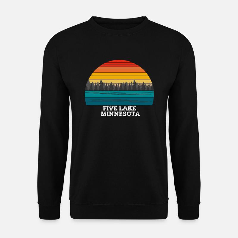 Five Lake Minnesota - Unisex Pullover - Schwarz