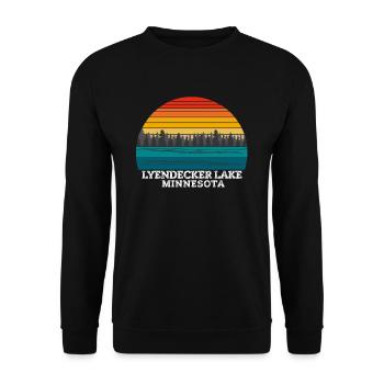 Lyendecker Lake Minnesota - Unisex Sweatshirt - black - Front - Alina (178cm) & Michal (187cm)
