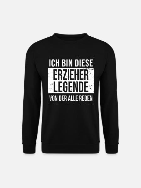 Kindergärtner Geburtstag geboren Legende Erzieher - Unisex Pullover - Schwarz