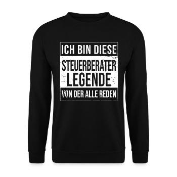 Buchhalter Geburtstag geboren Legende - Unisex Pullover - Schwarz - Vorne - Alina (178cm) & Michal (187cm)
