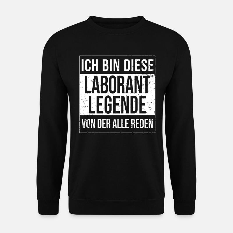 Chemiker Geburtstag geboren Legende Laborant - Unisex Pullover - Schwarz