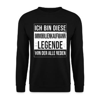 Makler Geburtstag geboren Legende - Unisex Pullover - Schwarz - Vorne - Alina (178cm) & Michal (187cm)