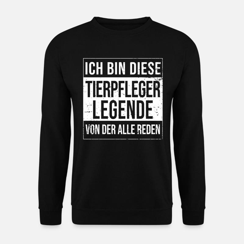 Tierwirt Geburtstag geboren Legende Tierpfleger - Unisex Pullover - Schwarz