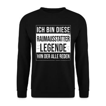 Dekorateur Geburtstag geboren Legende - Unisex Pullover - Schwarz - Vorne - Alina (178cm) & Michal (187cm)