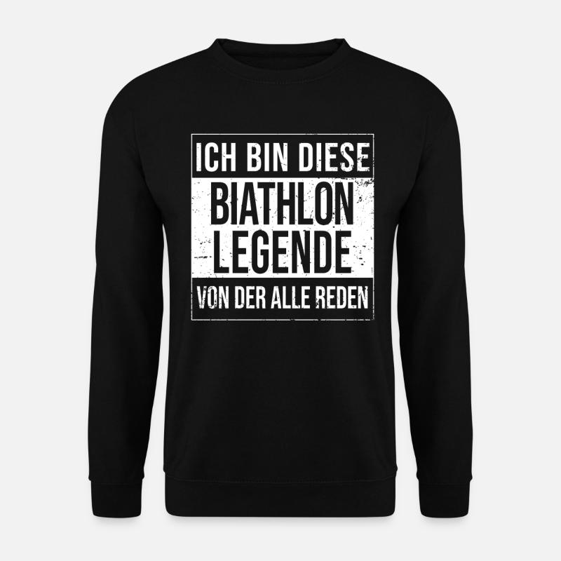 Skilanglauf Geburtstag geboren Legende Biathlon - Unisex Pullover - Schwarz