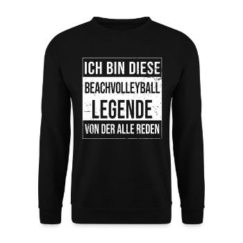 Volleyball Geburtstag geboren Legende - Unisex Pullover - Schwarz - Vorne - Alina (178cm) & Michal (187cm)