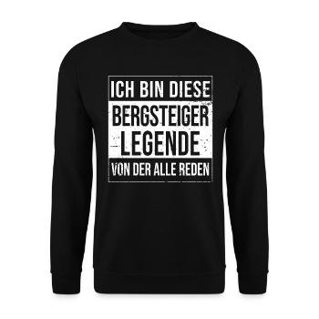 Kletterer-Bouldern Geburtstag geboren Legende - Unisex Pullover - Schwarz - Vorne - Alina (178cm) & Michal (187cm)