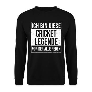 Cricket-Spieler Geburtstag geboren Legende Cricket - Unisex Pullover - Schwarz - Vorne - Alina (178cm) & Michal (187cm)