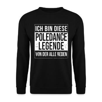 Stangentanz Poledancer Geburtstag geboren Legende - Unisex Pullover - Schwarz - Vorne - Alina (178cm) & Michal (187cm)