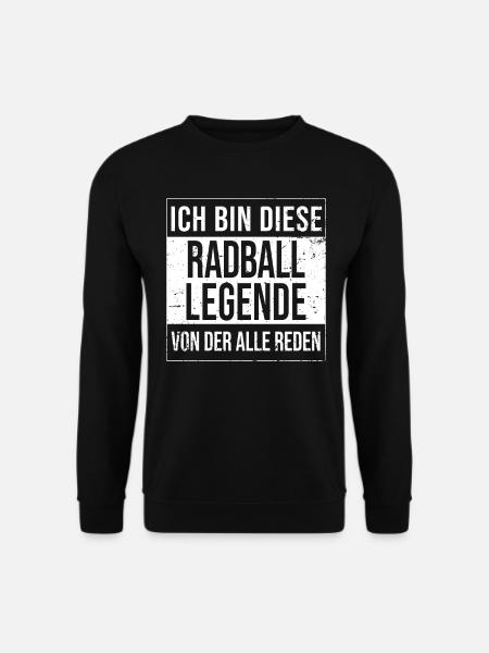 Radball Fahrrad Spieler Geburtstag geboren Legende - Unisex Pullover - Schwarz