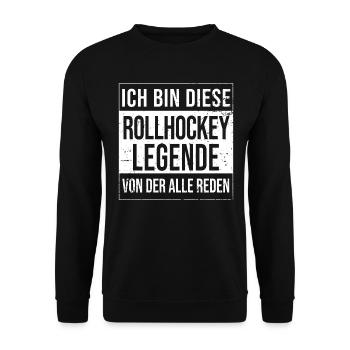 Rollschuhe Inline-Skates geboren Legende - Unisex Pullover - Schwarz - Vorne - Alina (178cm) & Michal (187cm)