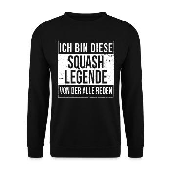 Squash-Spieler Geburtstag geboren Legende - Unisex Pullover - Schwarz - Vorne - Alina (178cm) & Michal (187cm)