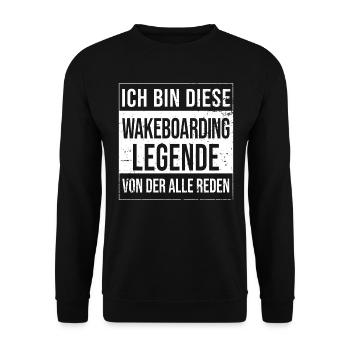 Wakeboarder Board Geburtstag geboren Legende - Unisex Pullover - Schwarz - Vorne - Alina (178cm) & Michal (187cm)