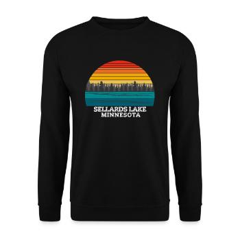 Sellards Lake Minnesota - Unisex Pullover - Schwarz - Vorne - Alina (178cm) & Michal (187cm)