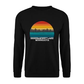 Siseebakwet Lake Minnesota - Unisex Sweatshirt - black - Front - Alina (178cm) & Michal (187cm)
