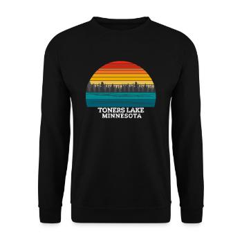 Toners Lake Minnesota - Unisex Sweatshirt - black - Front - Alina (178cm) & Michal (187cm)