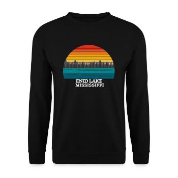 Enid Lake Mississippi - Unisex Pullover - Schwarz - Vorne - Alina (178cm) & Michal (187cm)