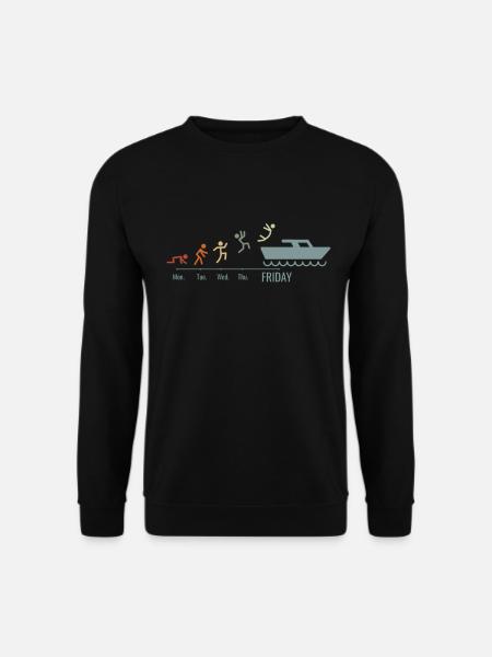 Sportbootfahrer Wochenende Bootsfahrer Sportboote - Unisex Pullover - Schwarz